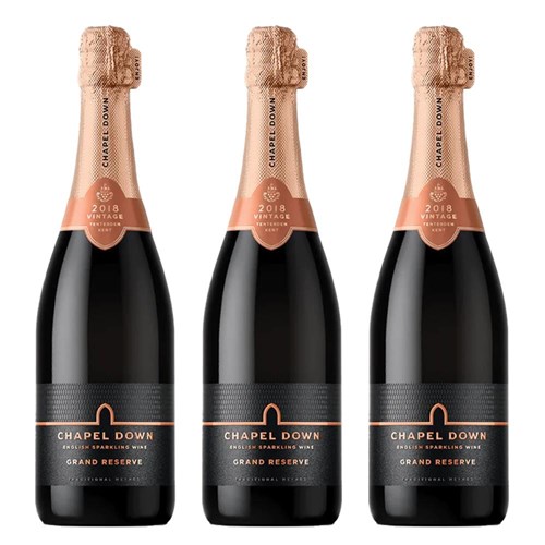 Chapel Down Grand Reserve Brut English Sparkling 75cl Treble Prosecco Set